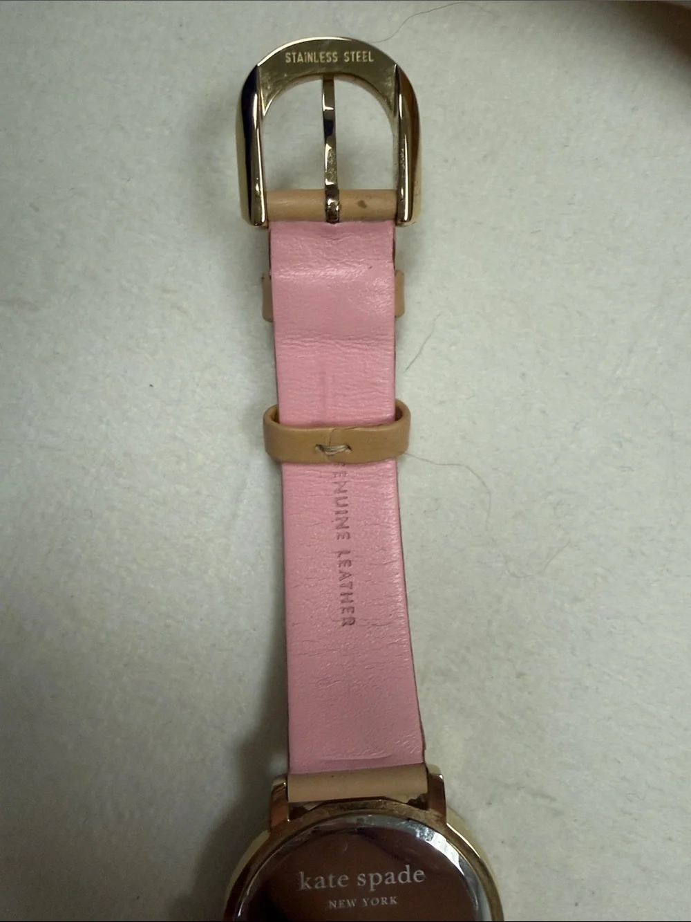 kate spade Pink Mother-of-Pearl Dial Watch with Blush Strap